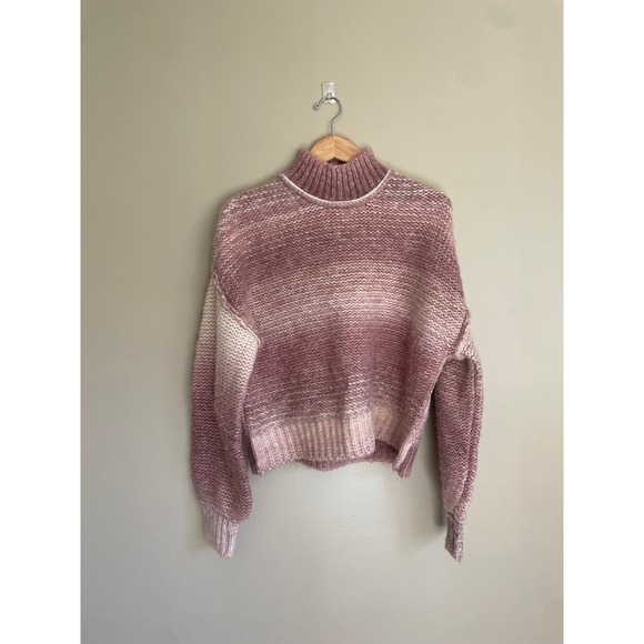 Rachel Zoe Women's Crew Neck Size M Wool Blend Striped Multi-Color Sweater L/S - Picture 3 of 10